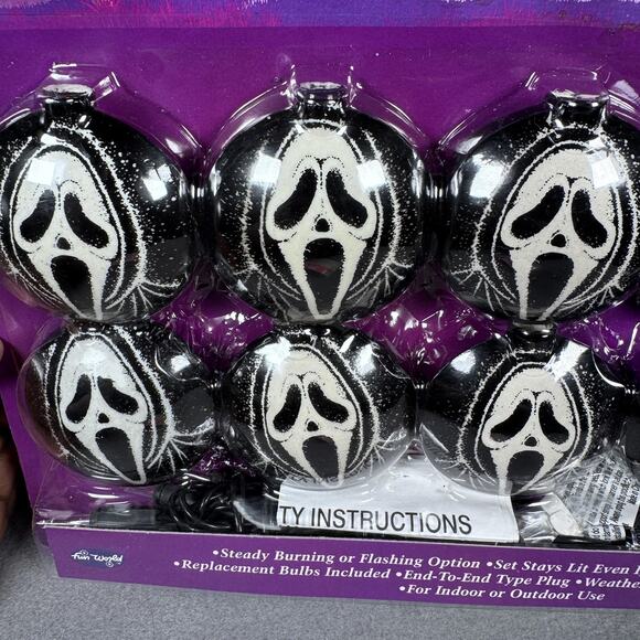 Vintage 1997 Scream Light Set Fun World Halloween Yard Scenes Ghostface Mask A - Picture 8 of 12